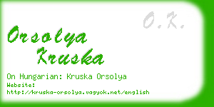 orsolya kruska business card